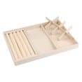thumbnail image 4 of REGALWOVEN 2 Pack Stackable Velvet Accessory Organizer Trays with Removable Dividers for Drawer Yellow Necklace/Ring/8 Grid Tray, 4 of 7