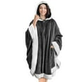 thumbnail image 2 of Hooded Cloak for Women Sherpa Fleece Blanket Poncho for Adults Ultra Soft Plush Wearable Blanket with Large Pockets and Button Closure for Cozy Comfort at Home Christmas Valentine's Day, 2 of 4