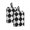 2PCS, variant on Marble Check Diagonal Black White 1 PC Portable Travel Shoe Organizer Bag with Carrying Handle, Shoe Toiletry & Gear Storage Pouch for Suitcases