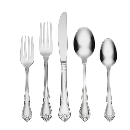 Oneida True Rose 20-Piece Mirror 18/0 Stainless Steel Flatware Set (Service for 4)