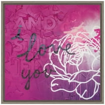 Amanti Art Lotus Love Framed Canvas Wall Art Print