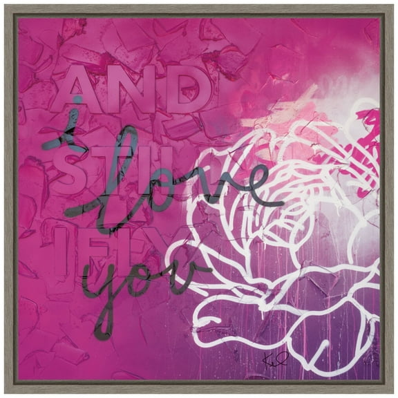 Amanti Art Lotus Love Framed Canvas Wall Art Print