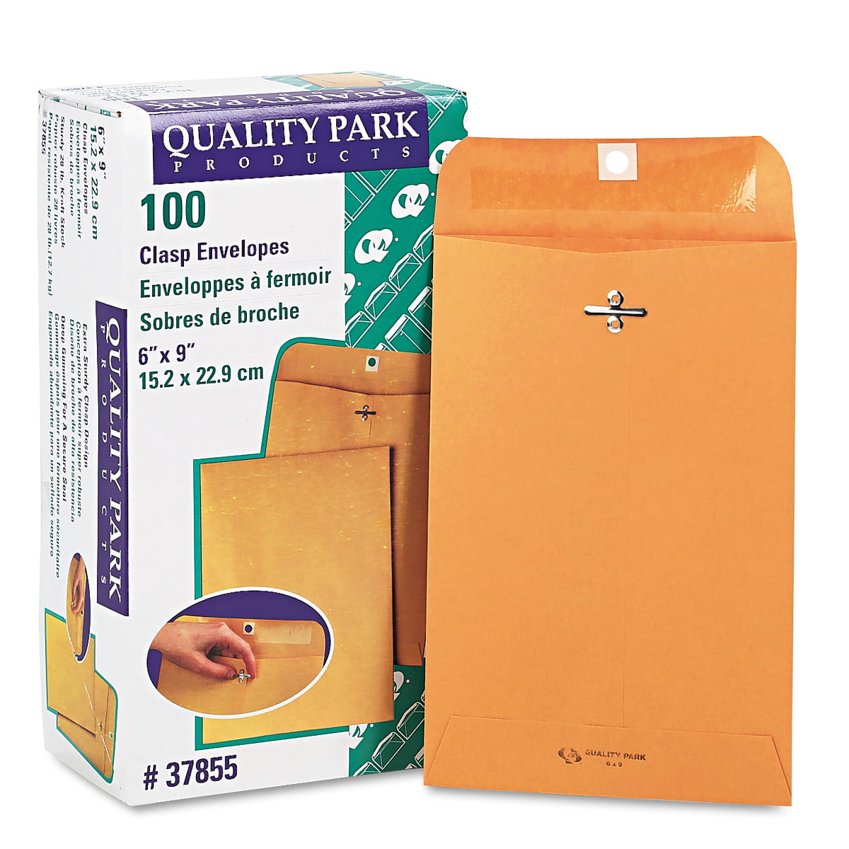 W/Dispenser Carton 250/CT 9"x12" Kraft Clasp Envelopes Clasp Envelopes