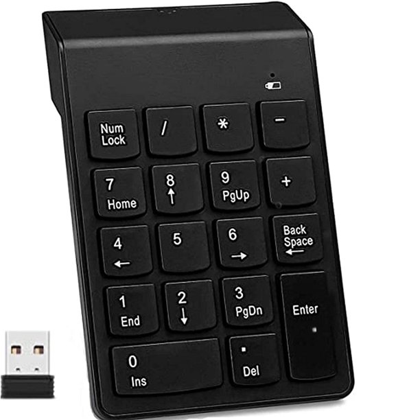 Wireless Numeric Keypad 18 Keys Portable Number Numpad with 2.4G Mini