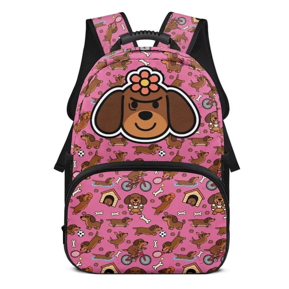 Aplkyhs Cute Dachshund School Backpack for Boys Kids Ages 6-18 Ergonomic Padded Straps Large Capacity Water Resistant Durable Bookbag for Elementary Middle High School Use