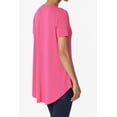 thumbnail image 4 of TheMogan Women's PLUS Basic Crew Neck Round Hem Short Sleeve Draped Jersey Tee, 4 of 6