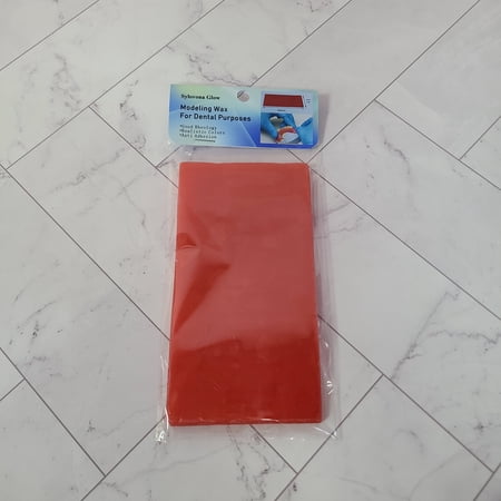 Sylovona Glow Modeling Wax For Dental Purposes, Dental Modeling Wax Sheets, Red Base Plate Wax for Denture Casting, Molding & Dental Lab Technician Practice