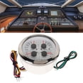 thumbnail image 6 of Xirurus 4in1 3.35 inches / 85 mm Gauge Multifunction Fuel Level Oil Pressure Water Temp Volt Meter DC 8-16V for Car RV Boat Motorcycle, White Dial Silver Cover F/PSI, 6 of 9