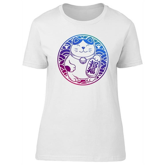 Maneki Neko Graphic T-Shirt Women -Image by Shutterstock, Female x-Large
