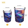 thumbnail image 2 of Lsque Starry Sky Turtle pattern Laundry Hamper Basket, Tall Woven Rope Hamper Basket for Clothes, Lightweight Storage Basket, Collapsible Waterproof-Medium, 2 of 8