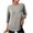 Light Gray, variant on Minjewel Women's 3/4 Sleeve Summer Tops - Quick-Dry UV Protection Round Neck Tee, Solid Color Athletic Casual Top, Cute Sporty 2026 Summer Shirt.,Black L