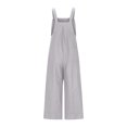 thumbnail image 4 of Agkizg Summer Girl's Casual Jumpsuits,Kids Wide Leg Pants,Girls Overalls Kids Casual Sleeveless Wide Leg Jumpsuit Loose Rompers With Pockets 4-14 Years, 4 of 5