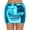 Blue, variant on Pitauce Women's Sexy Bodycon Pencil Skirt Shiny Metalic Liquid Mini Skirt Night Out Party Tight Hip Skirts
