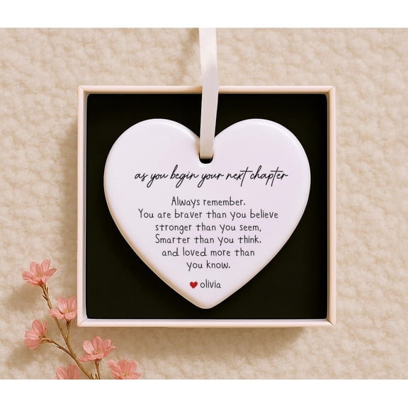 Personalized New Chapter Ornament 2025, Inspirational Keepsake Gift