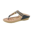 thumbnail image 2 of Sandalias de playa con diamantes de imitación y flores planas bohemias Wmkox8yii  ytu1332, 2 of 7