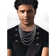 thumbnail image 2 of PROSTEEL Mujeres Hombres Collar De Cadena De 5 mm Cadena Figaro Plata De Ley 925 Sólida Collares Figaro Hip Hop Niños Joyería Regalo, 22 Pulgadas, 2 of 6