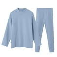 thumbnail image 4 of Caqnni Toddler Girls Clothes Winter Warm Long Sleeve Tops Long Pants Suit Kids Soft Cotton Fall Outfits 2Pcs Set Sleepwear Pajamas(Blue,7-8 Years), 4 of 6