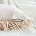thumbnail image 3 of Home Soft Things Karenne FauxFur Throw Pillow Covers (Set of 2), NO INSERT Rose 14" x 26", 3 of 7