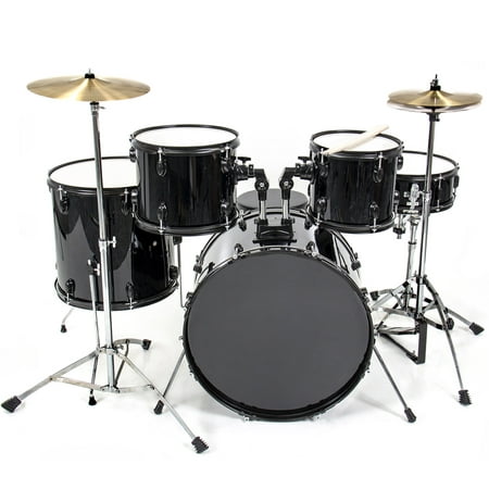 Best Choice Products 5-Piece Adult Full Size Complete Drum Set with Floor Tom