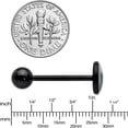 thumbnail image 4 of Body Candy 14G Women Anodized Black Glow in Dark Peeking Cat Barbell Tongue Ring Body Piercing Jewelry 5/8?, 4 of 7