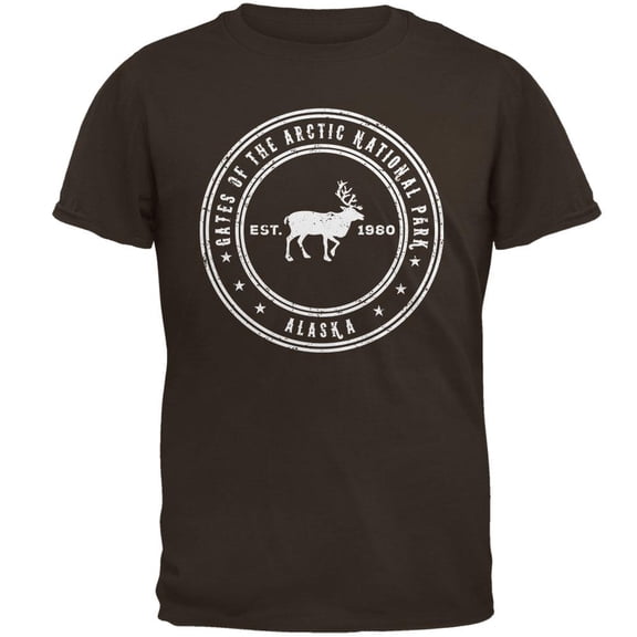 Gates of the Arctic National Park Mens T Shirt Brown SM