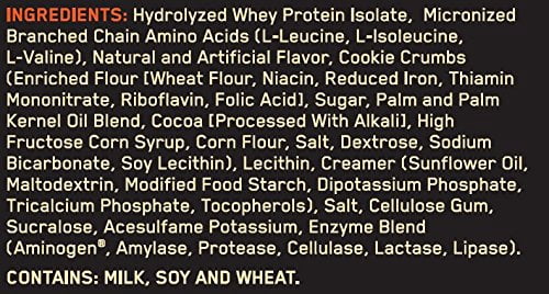 Optimum Nutrition Platinum Hydrowhey Protein Powder, Cookies & Cream, 30g Protein, 3.5Lb