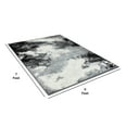 thumbnail image 4 of 84 X 60 Inches Polyester Abstract Mosaic Print Rug, Black and Gray - Saltoro Sherpi, 4 of 4