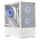 thumbnail image 1 of Gabinete Gamer XTREME PC GAMING Air Flow Micro Torre Micro ATX 3 FAN Mesh Cristal Templado ARGB Blanco, 1 of 6