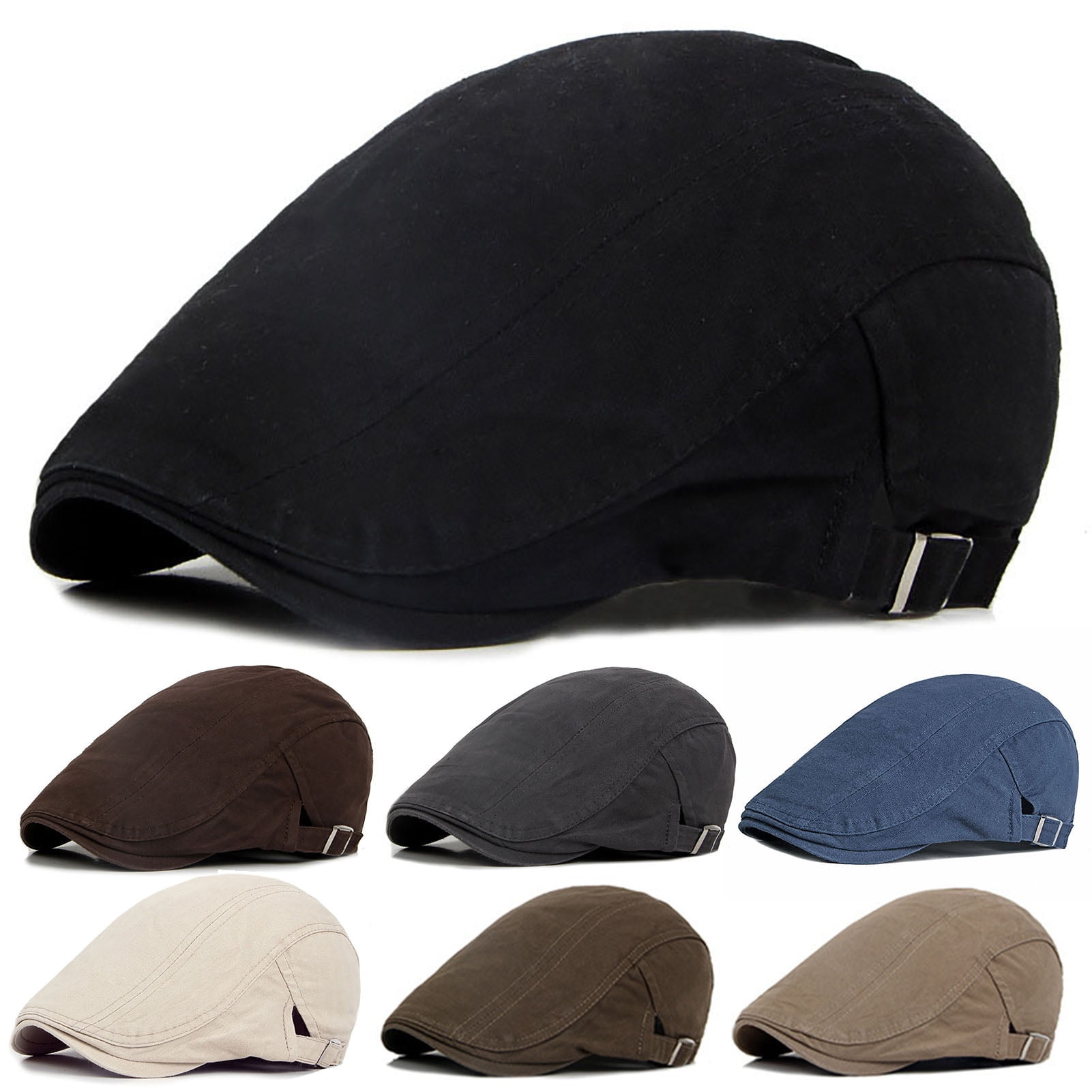 Adjustable Beret Hat Keep Warm Lightweight British Style Gentleman Men ...