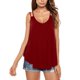 thumbnail image 2 of Playeras,Blusas y Tops,Ropa para Mujer Gimnasio Tank Tops Mujer Camisetas sin mangas de verano para mujer Camisetas sin mangas Ropa casual (Red, L), 2 of 6