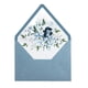 thumbnail image 1 of Sobres PONATIA A7 con solapa europea, azul empolvado, con forro de flores, 50 unidades, 1 of 9