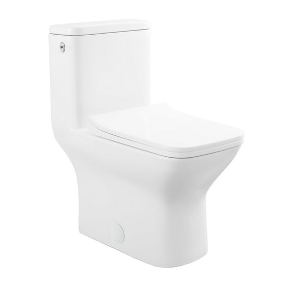 Charme One-Piece Square Toilet Dual-Flush 1.1/1.6 gpf, Touchless