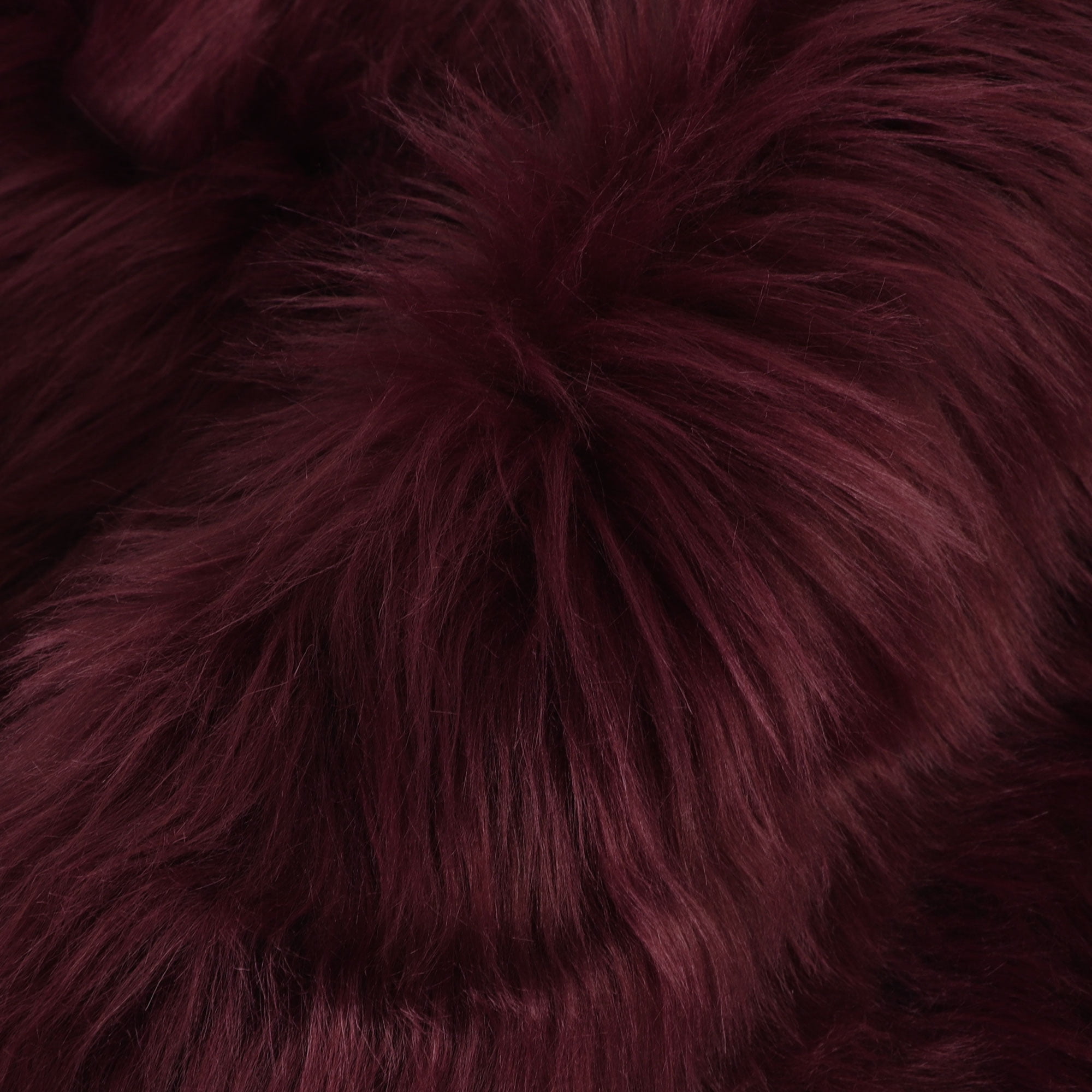 Unique Bargains Heart Shaped Faux Fur Shag Area Rug 2.3Ft x 3Ft Burgundy
