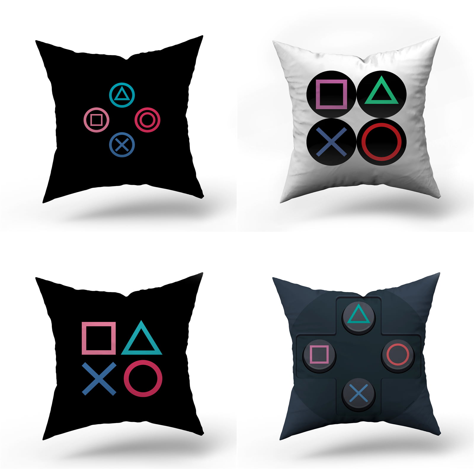 ps4 Luxury Playstation Buttons square pillowcase throw pillow cover streamer NEW 