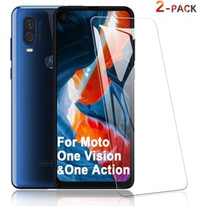 Moto One Vision Screen Protecteur, SCL 9H Protecteur d'écran en verre trempé pour Moto One Vision (2-Pack), 2.5D arrondi