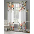 thumbnail image 4 of Vintage Flowers Sheer Curtains 96 Inch Length 2 Panels Set for Living Room/Bedroom, Spring Floral Botanical Pastoral Semi Curtain Sheers Drapes Rod Pocket Curtains Window Treatment Set 52''x96''x2, 4 of 7