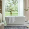 thumbnail image 3 of Vanity Art 59" x 30" Acrylic Freestanding Soaking Bathtub with Overflow and Pop-up Drain Included, 3 of 9