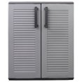 thumbnail image 2 of vidaXL Armoire de Rangement de Jardin Gris et Noir 68x37x84 cm PP, 2 of 5