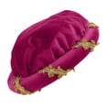 thumbnail image 3 of vlrwzc Purple Renaissance Beret Hat Medieval Themed Event Headwear, 3 of 7