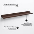 thumbnail image 2 of 36inch Picture Ledge Shelf, Floating Shelves Wall Mounted Set of 3, Photo Shelf Modern Wall Shelves for Decor,Walnut, 2 of 6