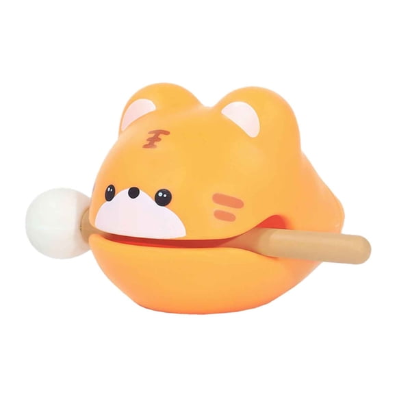 XFGOU desk ornament Toys and Hobbies Animal Wooden Fish Toy With Hammer Stress Meditation Calming Percussion Instrument Desktop Resin Wooden Fish Decoration Novelty funny toy