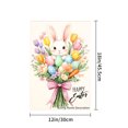 thumbnail image 4 of Easter Bunny With Flowers And Eggs Garden Flag For Home Outdoor Garden Yard Decor 12x18 Inch, 4 of 5