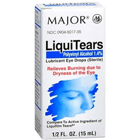 MAJOR LiquiTears Lubricant Eye Drops 0.50 oz (Pack of 2)