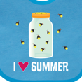 thumbnail image 4 of Inktastic I Love Summer Cute Fireflies Boys or Girls Baby Bib, 4 of 4