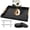 Black, variant on Sxnows Coffee Table Trays - Large Ottoman Tray for Living Room -Wood Serving Tray with 2 Sets of Handles - Wooden Tray for Coffee Table, 4 Round Coasters Included(Black)