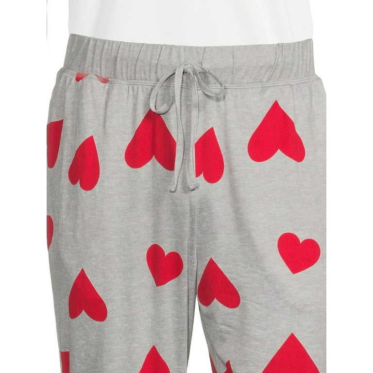 Way To Celebrate Men Scattered Hearts Valentines Sleep Pants