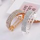 thumbnail image 2 of 2Pcs Fashion Elegant Rhinestone Hair Clip Ponytail Holder Sparkly Semicircle Metal Spring Hair Clips Barrette Accessories for Women Lady Girl Teen Hai, 2 of 4