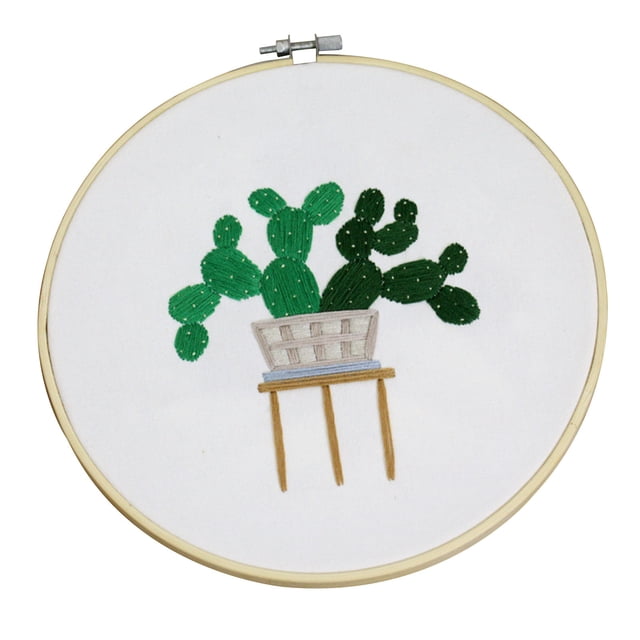 MORESEC Embroidery DIY Kit, All-in-One Embroidery Craft Kit for Beginners, Includes Pre-Printed Linen, Colorful Thread, Needles, Hoop and Guide, Perfect for Relaxation
