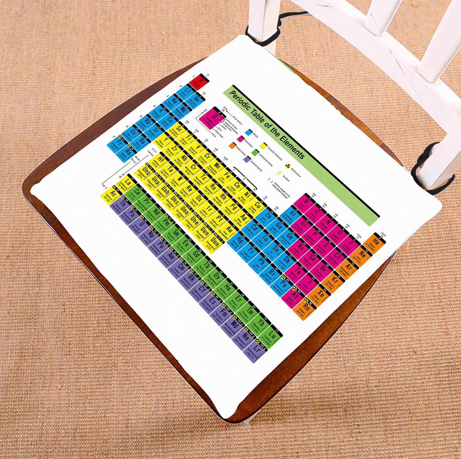 Gckg Periodic Elements Chair Cushion Periodic Table Of The Elements Chair Pad Seat Cushion Chair Cushion Floor Cushion With Breathable Memory Inner