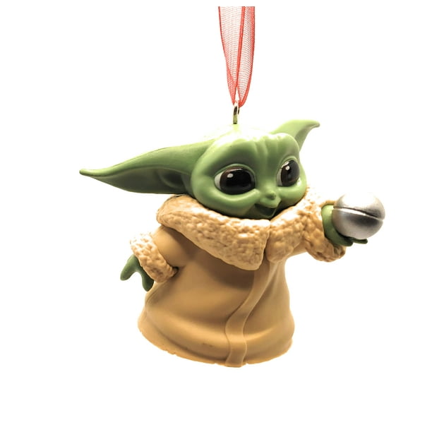 Baby Yoda Silver Ball Grogu Mandalorian Star Wars Custom Christmas Ornament  